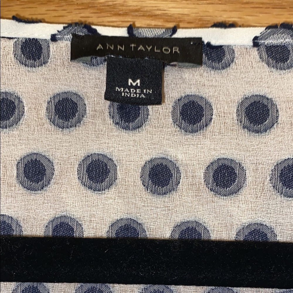 Ann Taylor Polka Dot Blouse - Picture 3 of 10